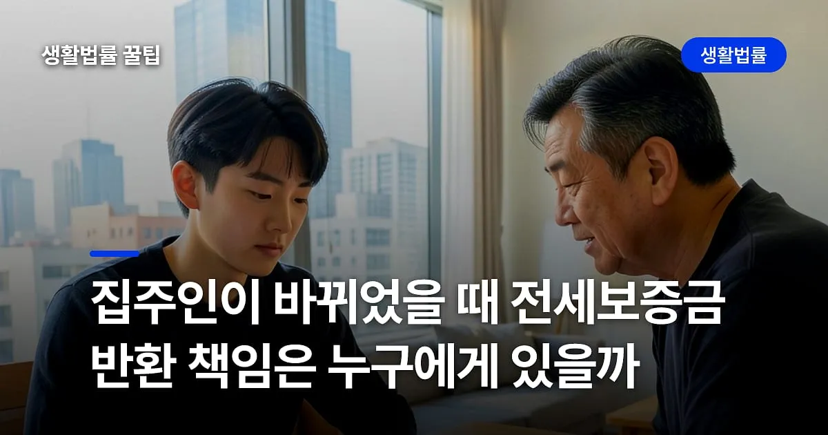집주인이 바뀌었을 때 전세보증금 반환 책임은 누구에게 있을까